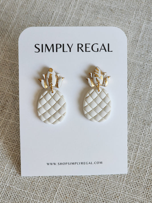 Neutral Pineapple Dangles